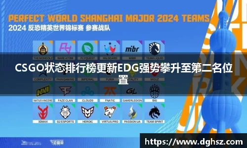CSGO状态排行榜更新EDG强势攀升至第二名位置